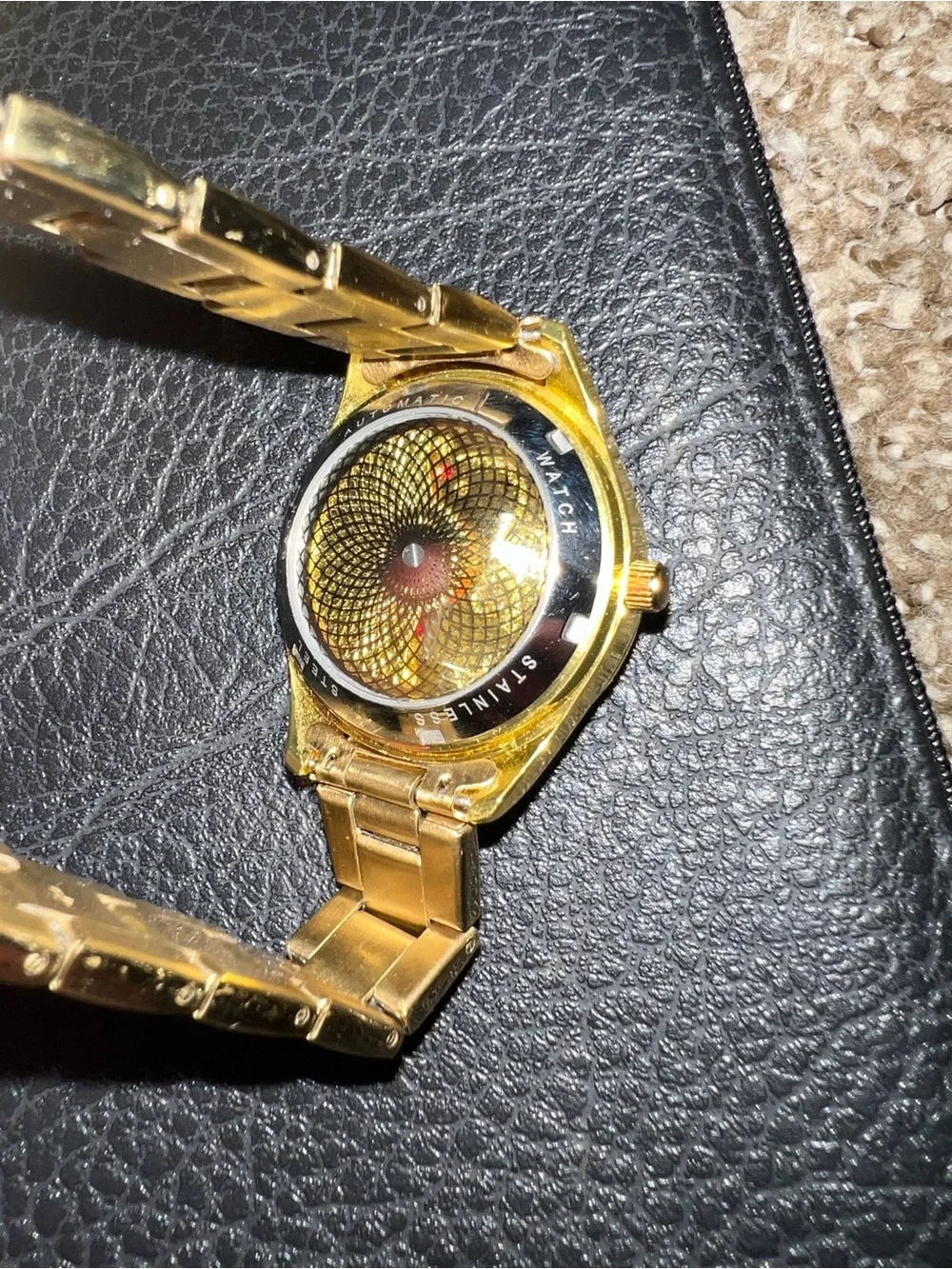 AIYSHI Vintage OG Gold Lab Diamond Stainless Steel Watch
